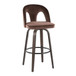 Ava - Upholstered Fixed-Height Barstool (Set of 2) - Walnut Glazed Wood Base