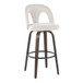 Ava - Upholstered Fixed-Height Barstool (Set of 2) - Walnut Glazed Wood Base