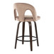 Ava - Upholstered Fixed-Height Barstool (Set of 2) - Walnut Glazed Wood Base