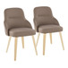 York - Upholstered Chair (Set of 2) - Natural Wood Legs