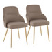 York - Upholstered Chair (Set of 2) - Gold Metal Legs