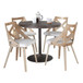 Dakota - Charlotte 5 Piece Dining Set - Antique Metal, Espresso Bamboo