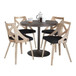Dakota - Charlotte 5 Piece Dining Set - Antique Metal, Espresso Bamboo