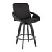 Cosmo - Fixed-Height Counter Stool (Set of 2) - Black Bamboo Base, Black Footrest