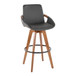 Cosmo - Fixed-Height Barstool - Walnut Bamboo Base