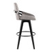 Cosmo - Fixed-Height Barstool (Set of 2) - Black Wood Base, Black Footrest