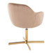 Buena - Swivel Accent Chair - Chrome Gold Metal Base