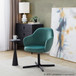 Buena - Swivel Accent Chair - Black Metal Base