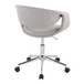 Curvo - Upholstered 5-Star Task Chair - Chrome Metal Base