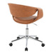 Curvo - Upholstered 5-Star Task Chair - Chrome Metal Base