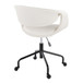 Curvo - Upholstered 4-Star Task Chair - Black Metal Base