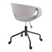 Curvo - Upholstered 4-Star Task Chair - Black Metal Base