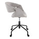 Curvo - Upholstered 4-Star Task Chair - Black Metal Base