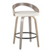 Grotto - Fixed-Height Swivel Counter Stool (Set of 2) - Light Gray Wood Frame