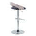 Grotto - Adjustable Barstool - Chrome Metal, Light Grey Wood