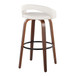 Grotto - Upholstered Fixed-Height Barstool (Set of 2) - Walnut Wood