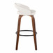 Grotto - Upholstered Fixed-Height Barstool (Set of 2) - Walnut Wood