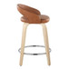 Grotto - Upholstered Fixed-Height Counter Stool With Natural Wood Base (Set of 2)