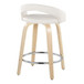 Grotto - Upholstered Fixed-Height Counter Stool With Natural Wood Base (Set of 2)