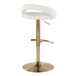 Grotto - Upholstered Adjustable Barstool - Gold Metal Base