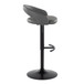 Grotto - Upholstered Adjustable Barstool - Black Metal Base