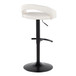 Grotto - Upholstered Adjustable Barstool - Black Metal Base