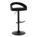 Grotto - Upholstered Adjustable Barstool - Black Metal Base