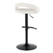 Grotto - Upholstered Adjustable Barstool - Black Metal Base