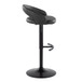 Grotto - Upholstered Adjustable Barstool - Black Metal Base