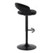 Grotto - Upholstered Adjustable Barstool - Black Metal Base