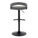Grotto - Upholstered Adjustable Barstool - Black Metal Base