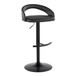 Grotto - Upholstered Adjustable Barstool - Black Metal Base