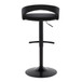 Grotto - Upholstered Adjustable Barstool - Black Metal Base