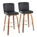 Henry - Fixed-Height XL Barstool (Set of 2) - Walnut Wood