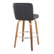 Henry - Fixed-Height XL Barstool (Set of 2) - Walnut Wood