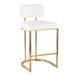 Demi - Fixed-Height Barstool (Set of 2) - Gold Metal Base
