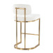 Demi - Fixed-Height Barstool (Set of 2) - Gold Metal Base
