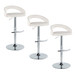 Grotto - Upholstered Adjustable Barstool - Chrome Metal Base
