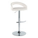 Grotto - Upholstered Adjustable Barstool - Chrome Metal Base