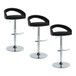 Grotto - Upholstered Adjustable Barstool - Chrome Metal Base