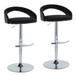 Grotto - Upholstered Adjustable Barstool - Chrome Metal Base