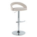 Grotto - Upholstered Adjustable Barstool - Chrome Metal Base