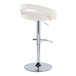 Grotto - Upholstered Adjustable Barstool - Chrome Metal Base