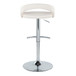 Grotto - Upholstered Adjustable Barstool - Chrome Metal Base