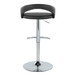 Grotto - Upholstered Adjustable Barstool - Chrome Metal Base