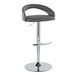 Grotto - Upholstered Adjustable Barstool - Chrome Metal Base