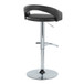 Grotto - Upholstered Adjustable Barstool - Chrome Metal Base