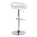 Grotto - Upholstered Adjustable Barstool - Chrome Metal Base