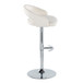 Grotto - Upholstered Adjustable Barstool - Chrome Metal Base