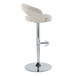 Grotto - Upholstered Adjustable Barstool - Chrome Metal Base